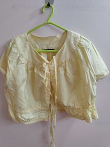 yellow strap crop top