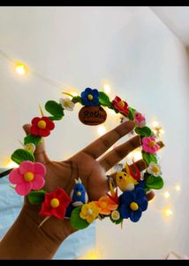 Floral Clay Wreath Diy Wall Hanging