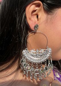 Oxidised Silver Earrings 🌷