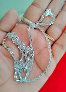 Sterling Silver Disc Chain 30 Inches