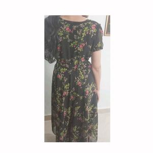 Floral Print Wrap Dress