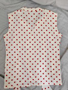 Polka Dot Sleeveless Top