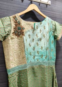 Elegant Sea Green Ethnic Gown