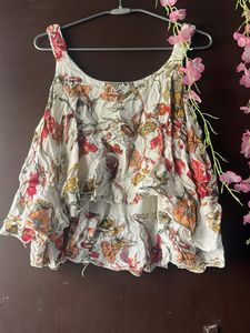 Floral Layered Crop Top