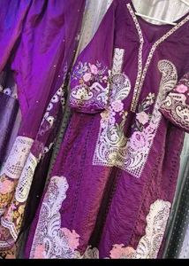 Pakistani Purple Color Suite