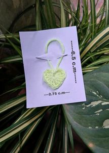 Cute Crochet Heart Keychain Or Charm