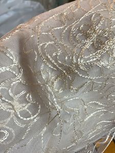 Embroidered White Sheer Stole
