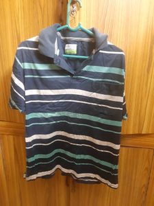 5 Collar Men T Shirt And Jean Blue