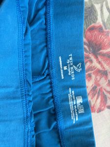 Twin Birds M Size Blue Premium  Legging For Women