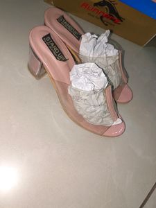 Pink Transparent Heels