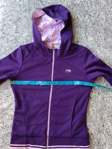 Li-Ning Purple N Lavender Reversible Zip-Up Hoodie