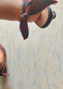 Marroon Printed Ballerina Heels
