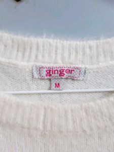 Cozy White Knit Sweater