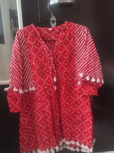 Beautiful Bandhini Print Short Kurta Set