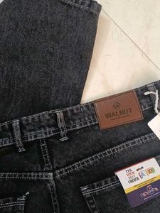 Wide Leg Black Wash Jeans