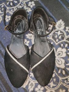 Black Flats with Rhinestones