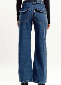 Wide Leg Jeans with Cutout Detail