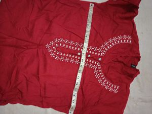 New Short Kurti With Embroidery