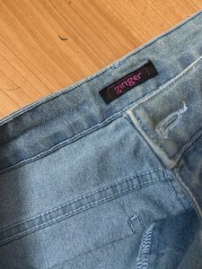 Plain Denim Shorts