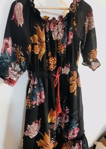 Colourful Black Dress