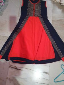Stylish Navy &amp; Coral Dress