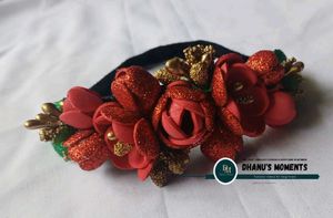 Baby headbands...Blue &amp; Gold Floral Hair Accessory