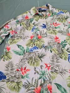 Oversized Beachy Floral Long Shirt