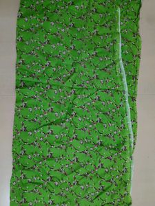 Green Floral Dress Material