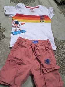 Boys' Graphic Tee & Cargo Shorts Set