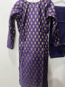 Purple Banarasi Suit