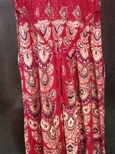 Red Colour Printed Kurti
