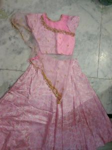 Pink Lehenga Choli with Dupatta