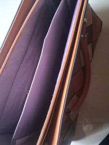 CB Cris bella Brown Woven Satchel
