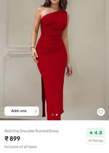Red One Shoulder Dress