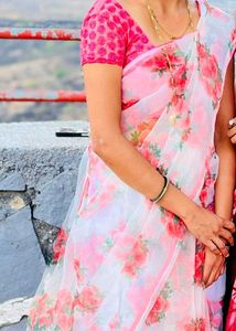 Floral Organza Saree