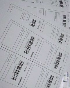 50 Piece B/W Non Sticky Shipping Labels
