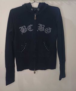 BCBGeneration Rhinestone Zip Hoodie