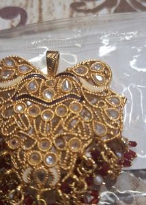 White &amp; Red Polki Set