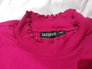 Pink Ruffle Crop Top