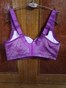 Purple Light Padded Lace Bra Size 34c 3