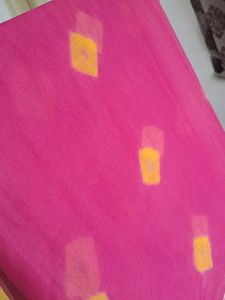 Yellow &amp;. Pink Two Shades Bandhani Sare