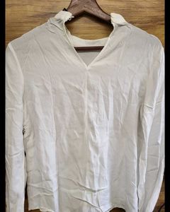 Forever 21 White Lace Detail Top