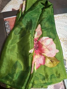 Elegant Green Floral frendi Saree..