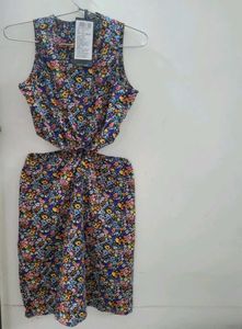 Floral Cutout Mini Dress