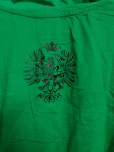 Aesthetic Green Colour T-shirt For Boys