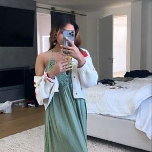 Zara Green Embroidered Dress