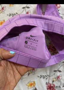 Lavender Checkered Sports Bra