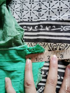 Stitched Embroidered Green Plazo Suit With Dupatta