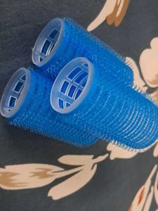Blue Hair Rollers(set Of 5)