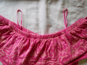 Pink offshoulder Top